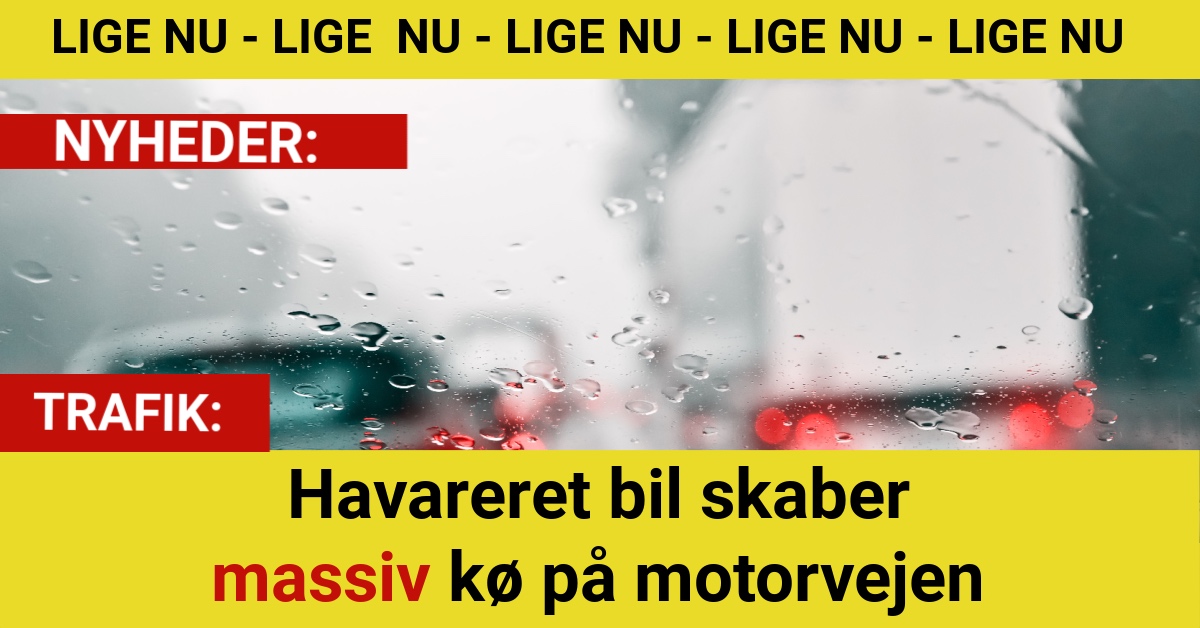Havareret bil skaber massiv kø på motorvejen