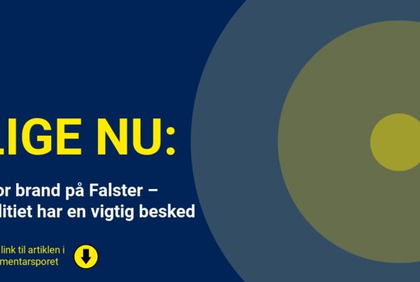 Stor brand på Falster – politiet har en vigtig besked