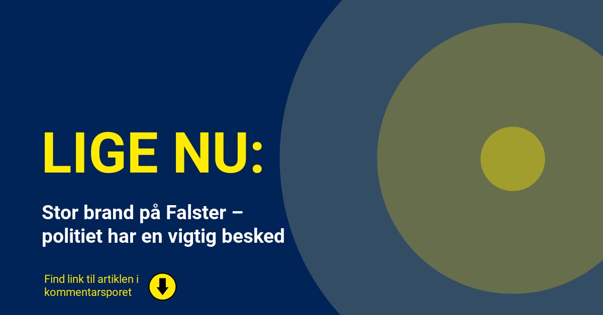 Stor brand på Falster – politiet har en vigtig besked