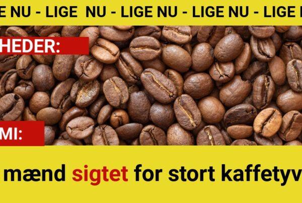 To mænd sigtet for stort kaffetyveri