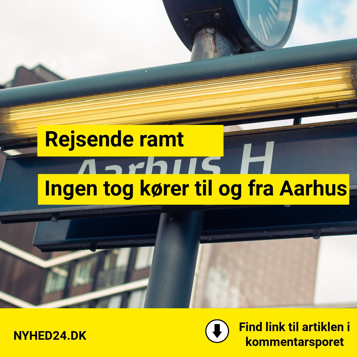 Rejsende ramt: Togdriften i Aarhus sat helt på pause