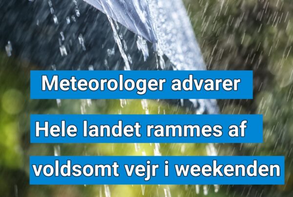 voldsomt vejr i weekenden