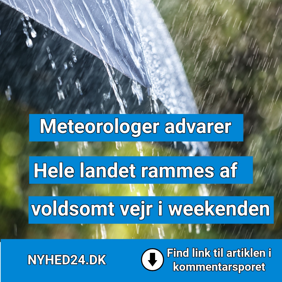 voldsomt vejr i weekenden