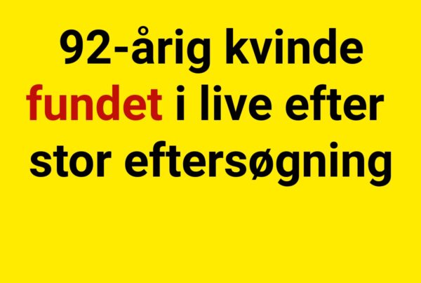 92-årig kvinde fundet i live efter stor eftersøgning