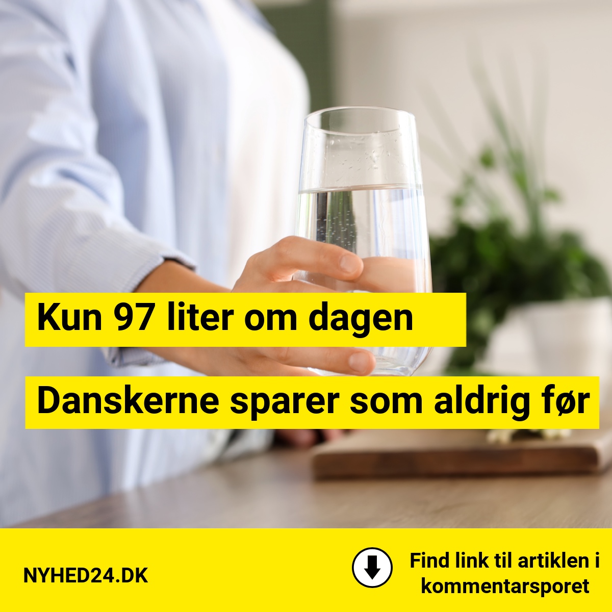Vandforbruget i Danmark på historisk lavt niveau