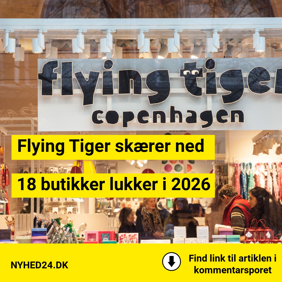 Flying Tiger lukker 18 butikker i Danmark