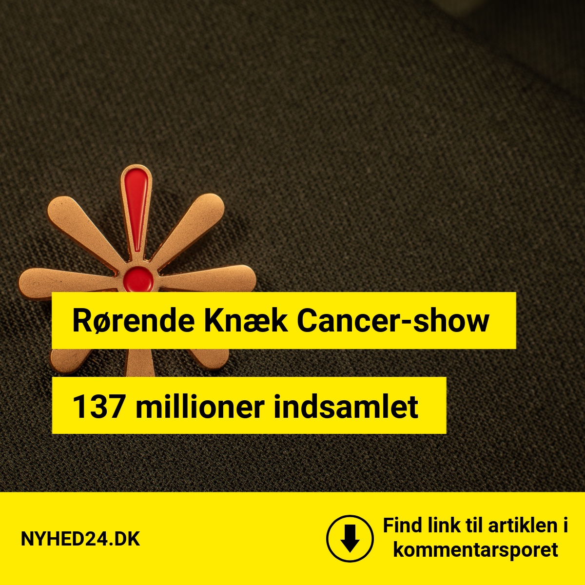 Knæk Cancer-show samler 137 millioner ind til kampen mod kræft