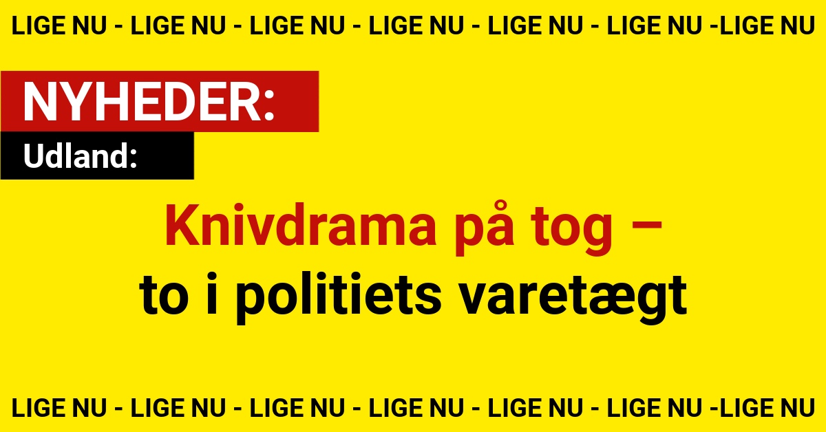Knivdrama på tog – to i politiets varetægtKnivdrama på tog – to i politiets varetægt