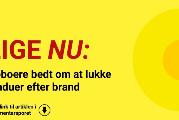 Beboere bedt om at lukke vinduer efter brand