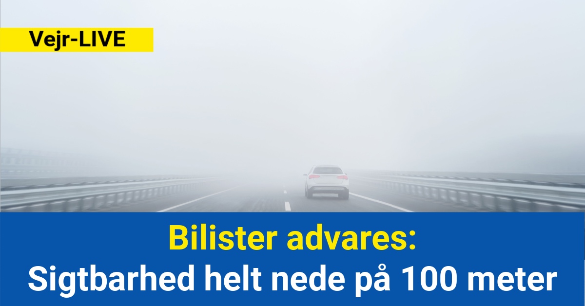 DMI advarer: Tæt tåge flere steder i landet