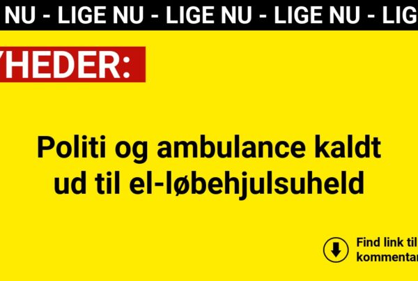 Politi og ambulance kaldt ud til el-løbehjulsuheld
