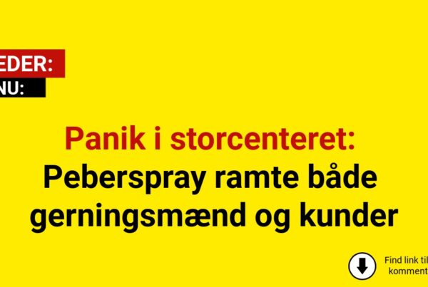Panik i storcenteret: Peberspray ramte både gerningsmænd og kunder