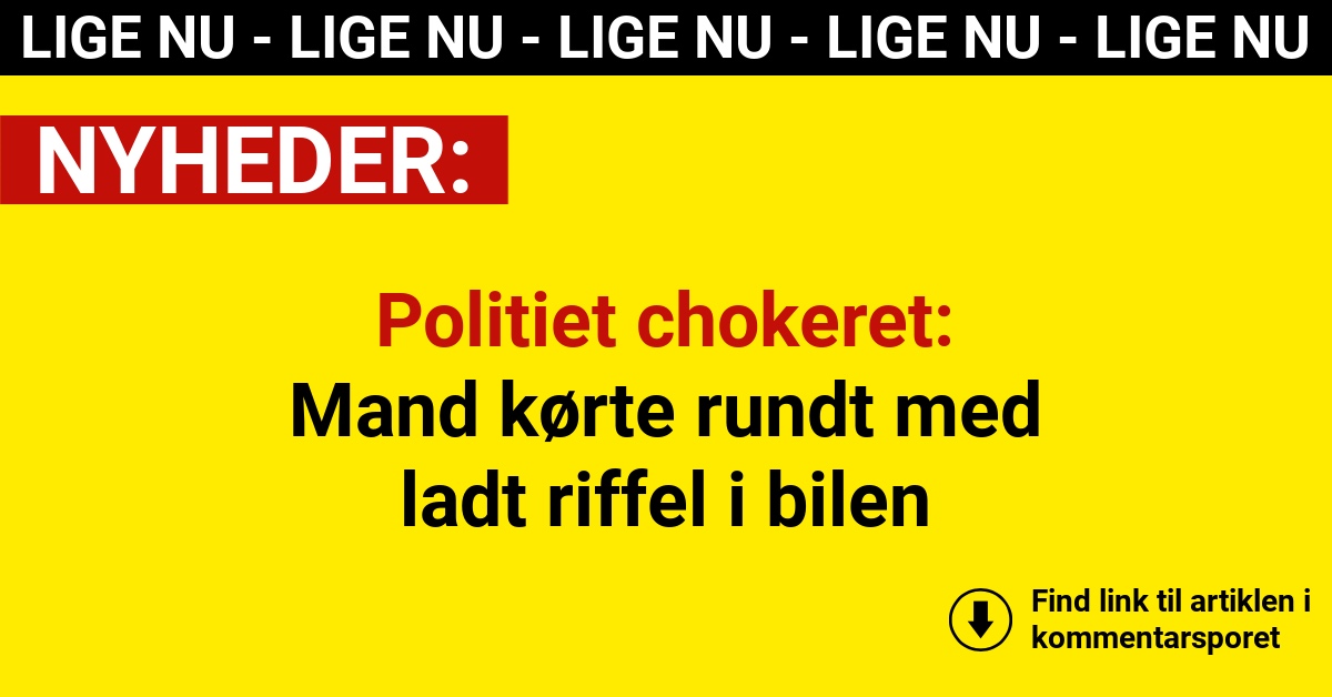 Politiet chokeret: Mand kørte rundt med ladt riffel i bilen