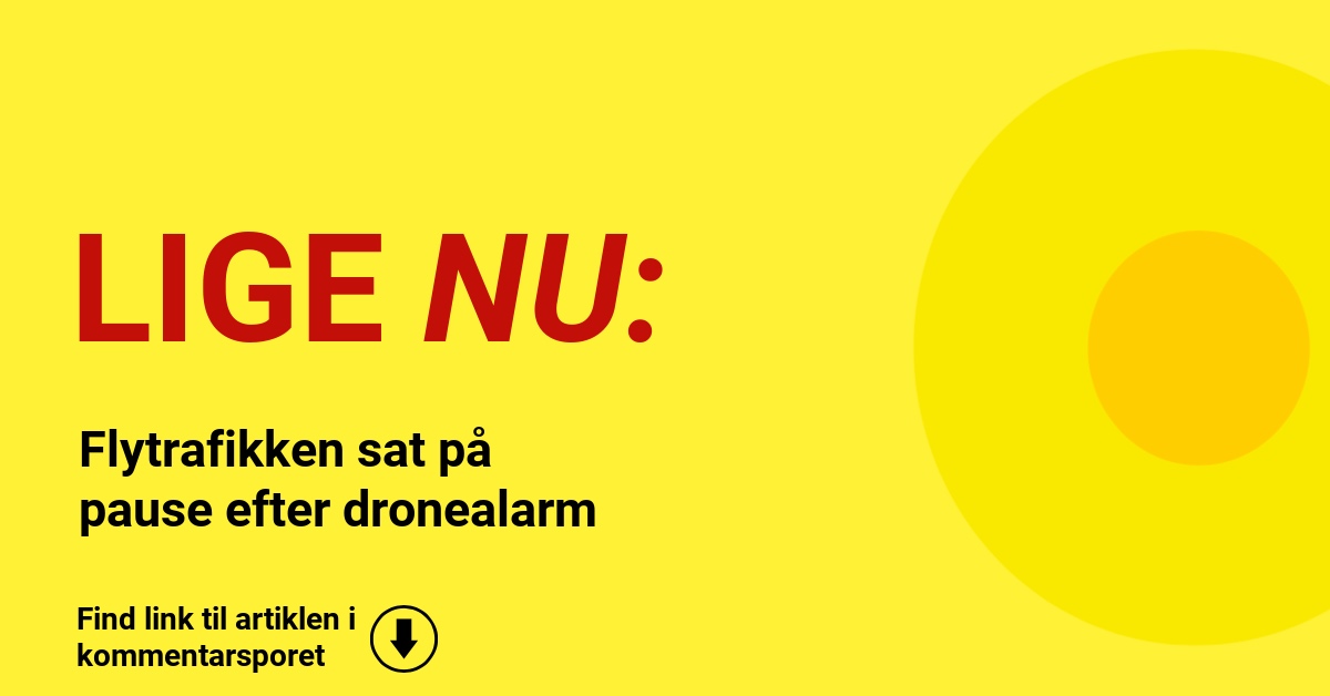 Flytrafikken sat på pause efter dronealarm