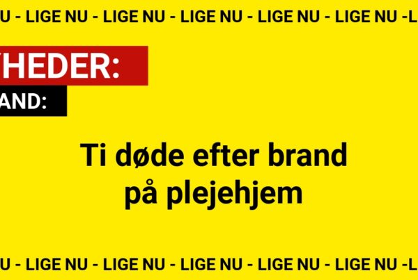 Ti døde efter brand på plejehjem