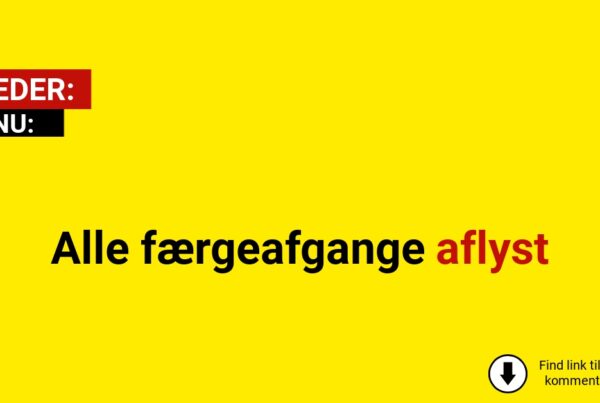 Alle færgeafgange aflyst
