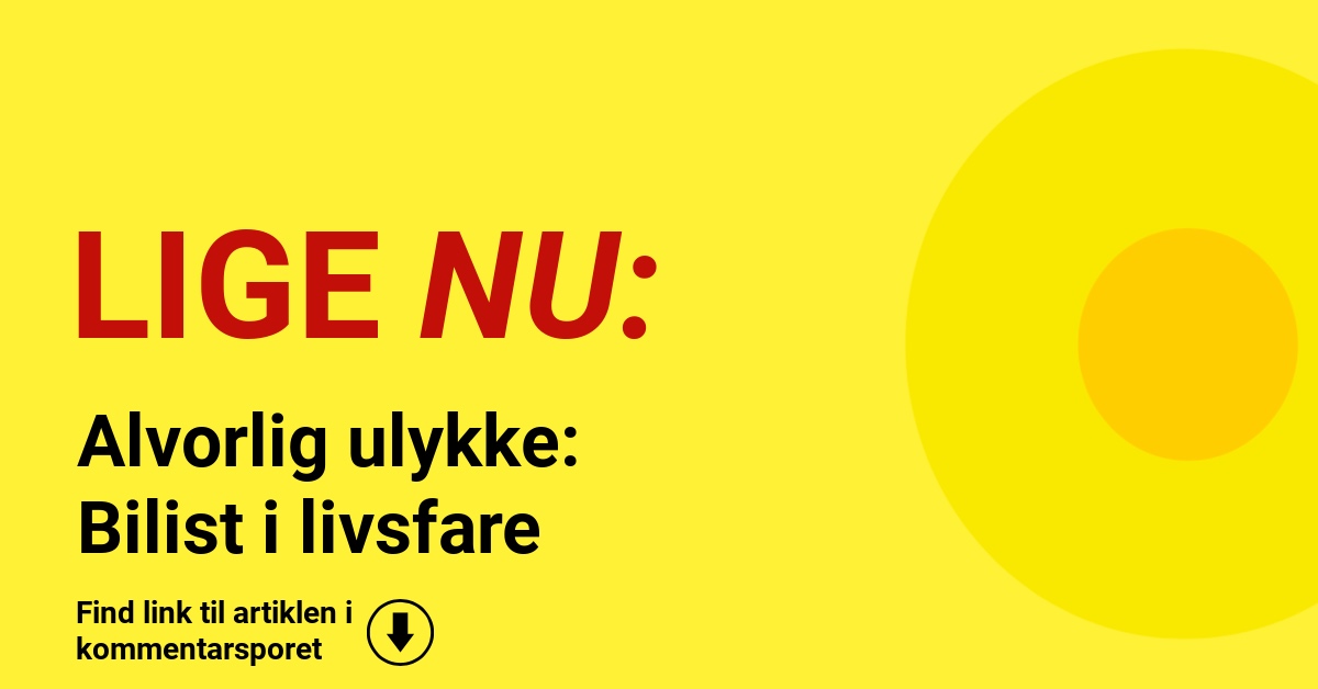 Alvorlig ulykke: Bilist i livsfare