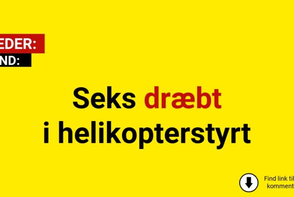 Seks dræbt i helikopterstyrt