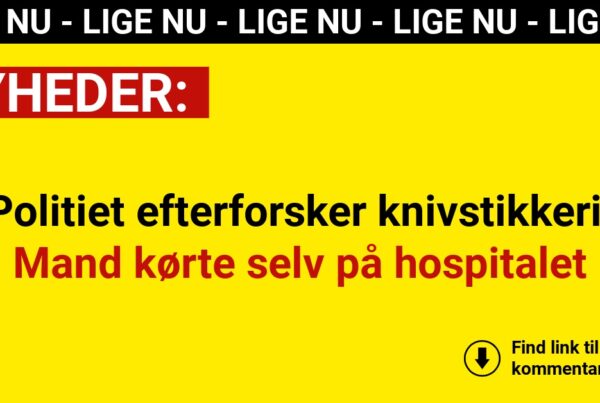 Politiet efterforsker knivstikkeri: Mand kørte selv på hospitalet