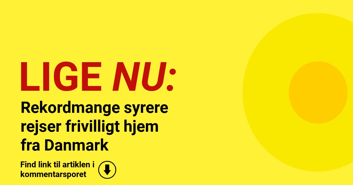 Rekordmange syrere rejser frivilligt hjem fra Danmark