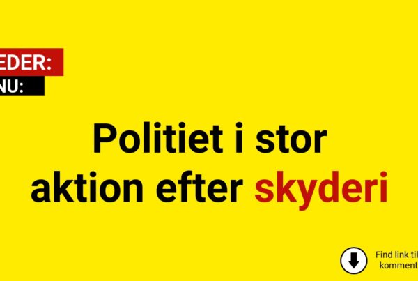 Politiet i stor aktion efter skyderi