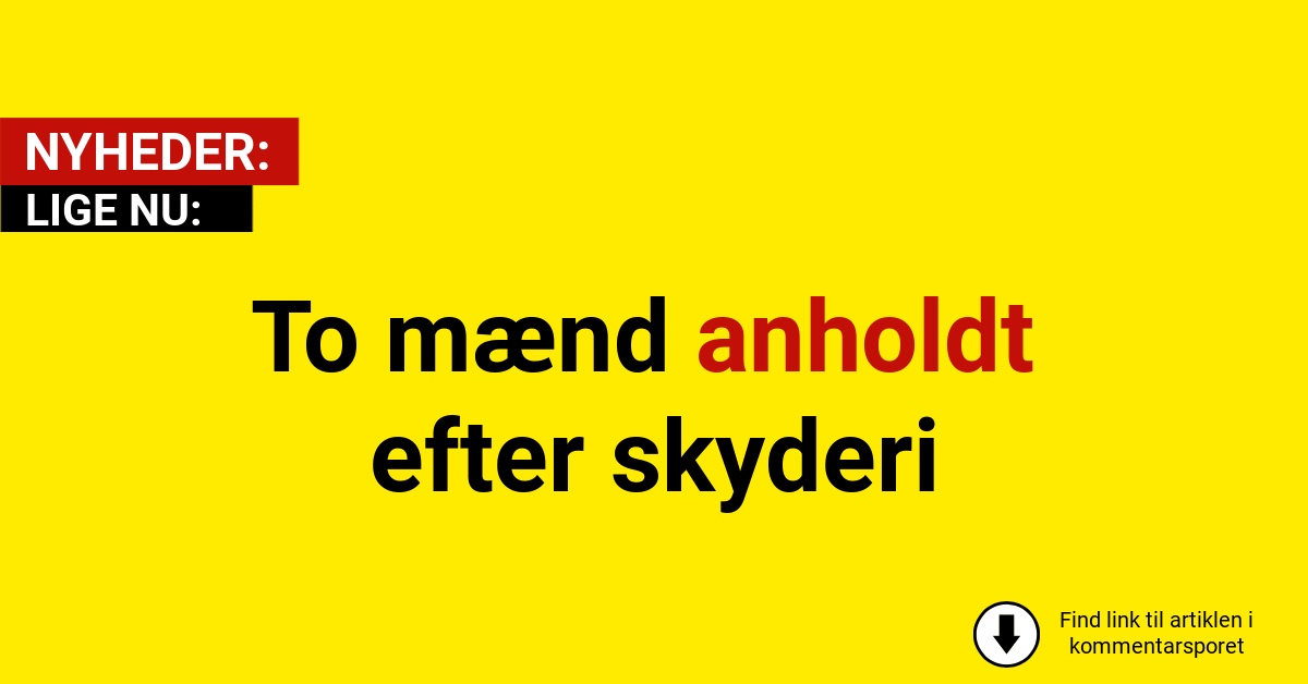 To mænd anholdt efter skyderi