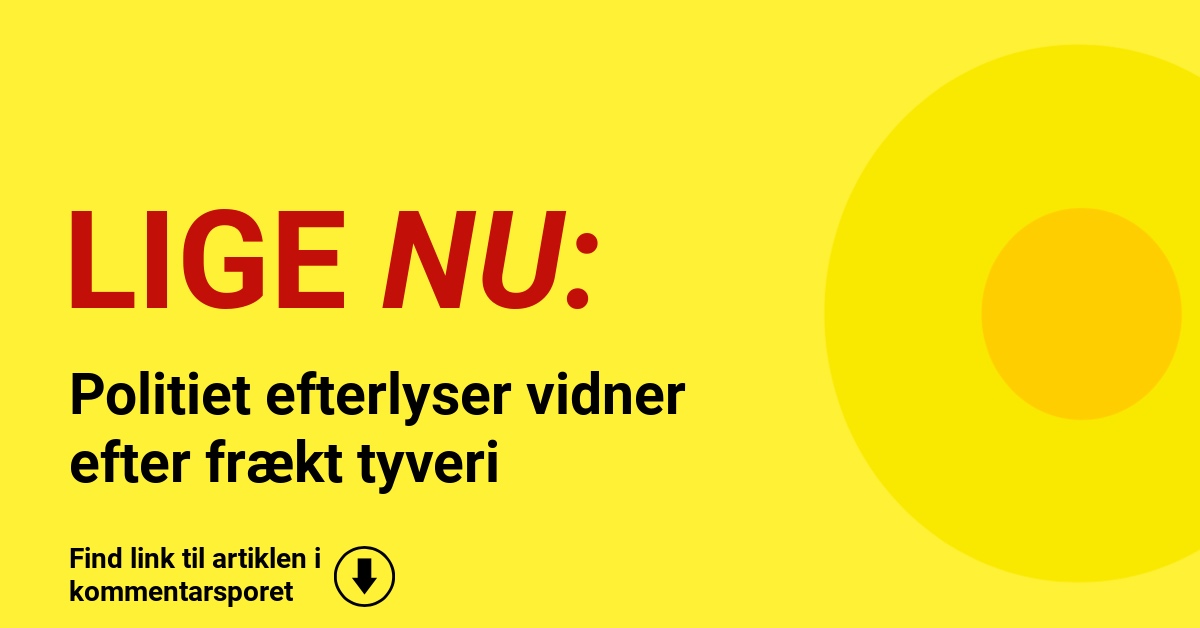 Politiet efterlyser vidner efter frækt tyveri