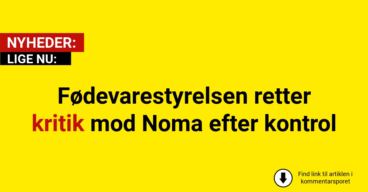 Fødevarestyrelsen retter kritik mod Noma efter kontrol
