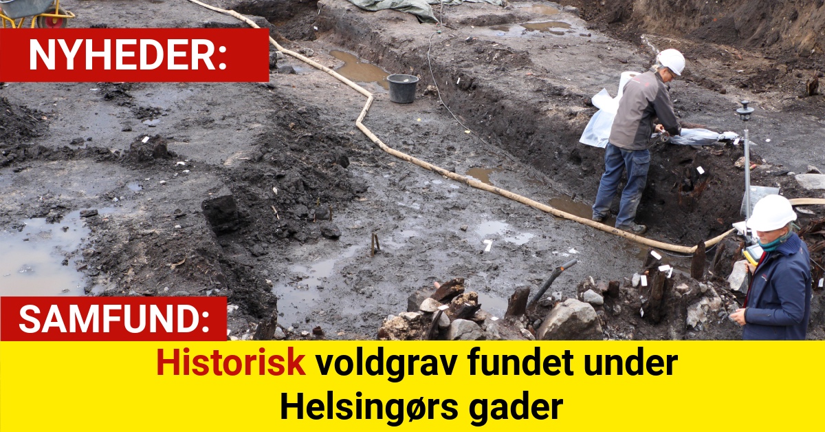 Historisk voldgrav fundet under Helsingørs gader