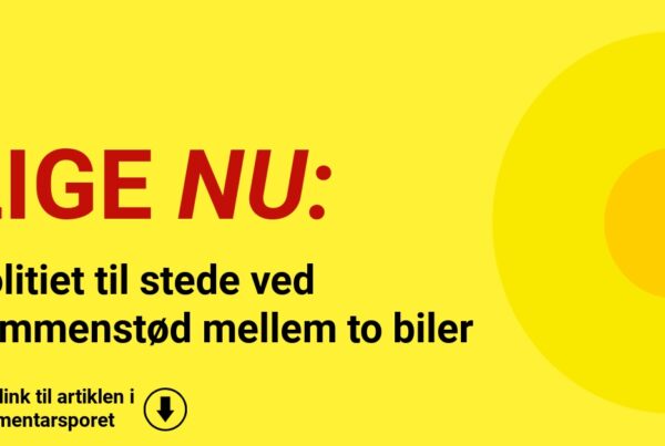 Politiet til stede ved sammenstød mellem to biler