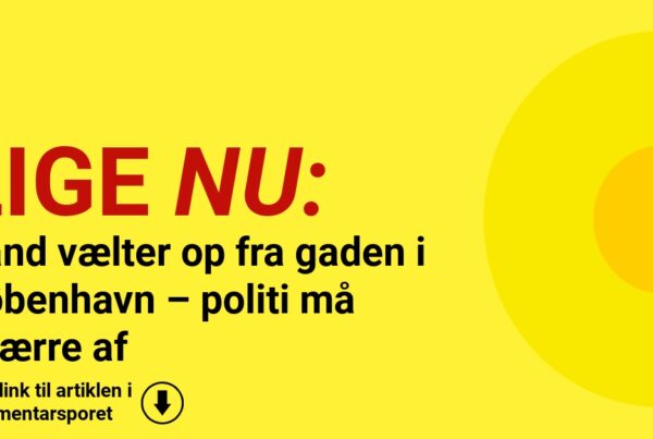 Vand vælter op fra gaden i København – politi må spærre af