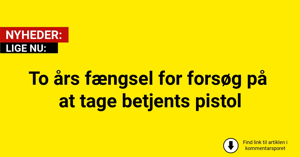 To års fængsel for forsøg på at tage betjents pistol