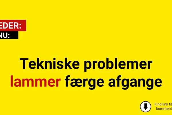 Tekniske problemer lammer færge afgange