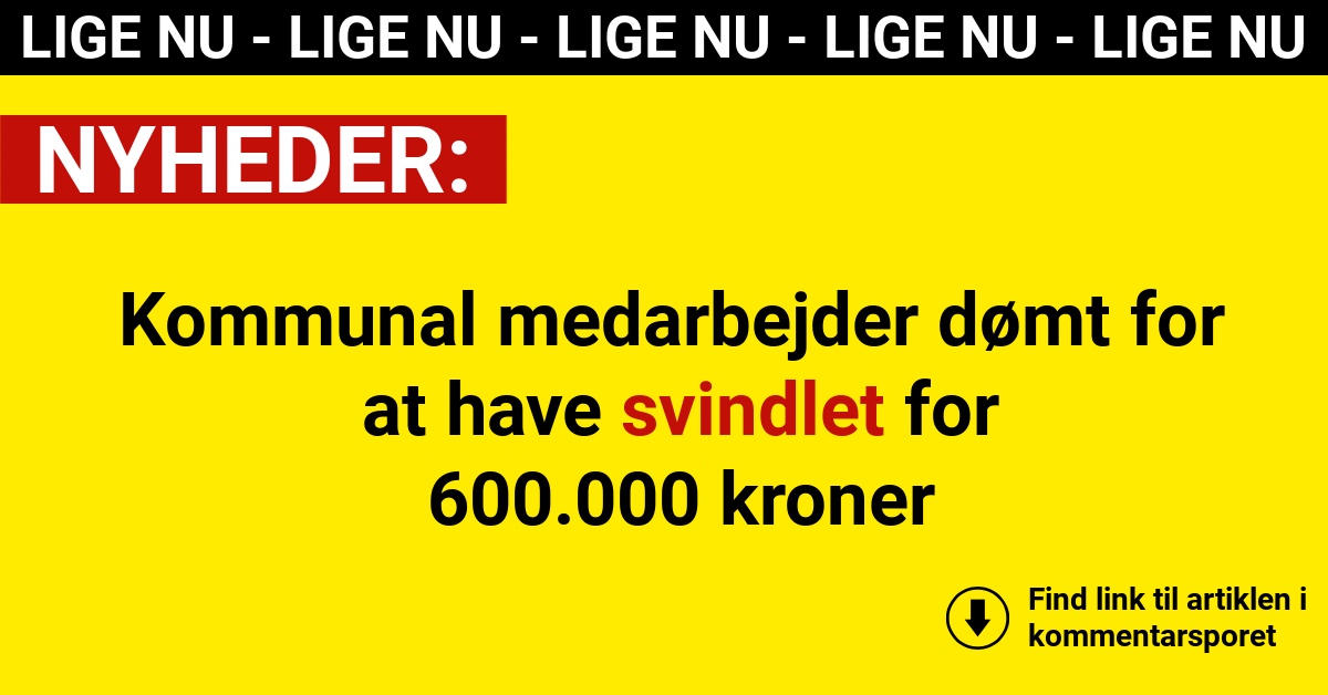 Kommunal medarbejder dømt for at have svindlet for 600.000 kroner