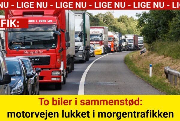 To biler i sammenstød: motorvejen lukket i morgentrafikken