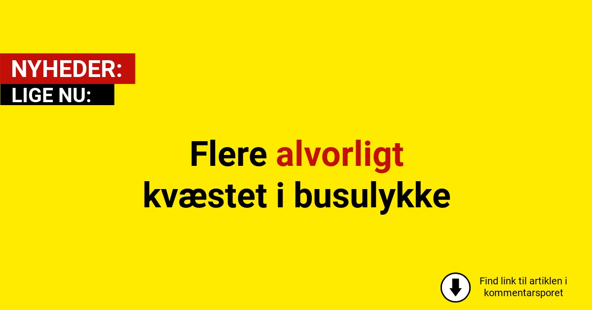 Flere alvorligt kvæstet i busulykke