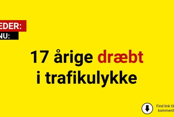 17 årige dræbt i trafikulykke
