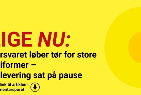 Forsvaret løber tør for store uniformer – udlevering sat på pause