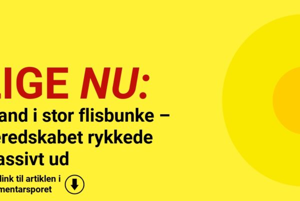 Brand i stor flisbunke – Beredskabet rykkede massivt ud