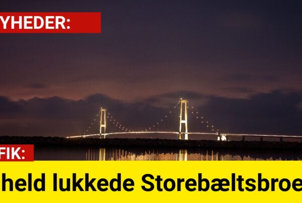Kaos på Storebæltsbroen: Flere biler i sammenstød