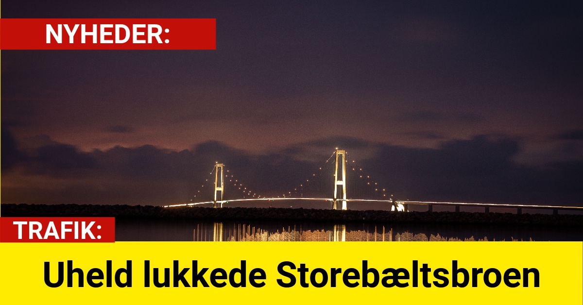 Kaos på Storebæltsbroen: Flere biler i sammenstød