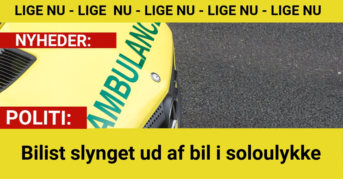 Bilist slynget ud af bil i soloulykke