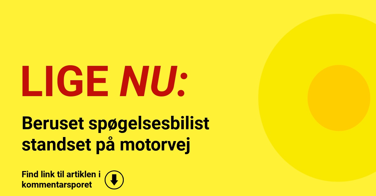 Beruset spøgelsesbilist standset på motorvej