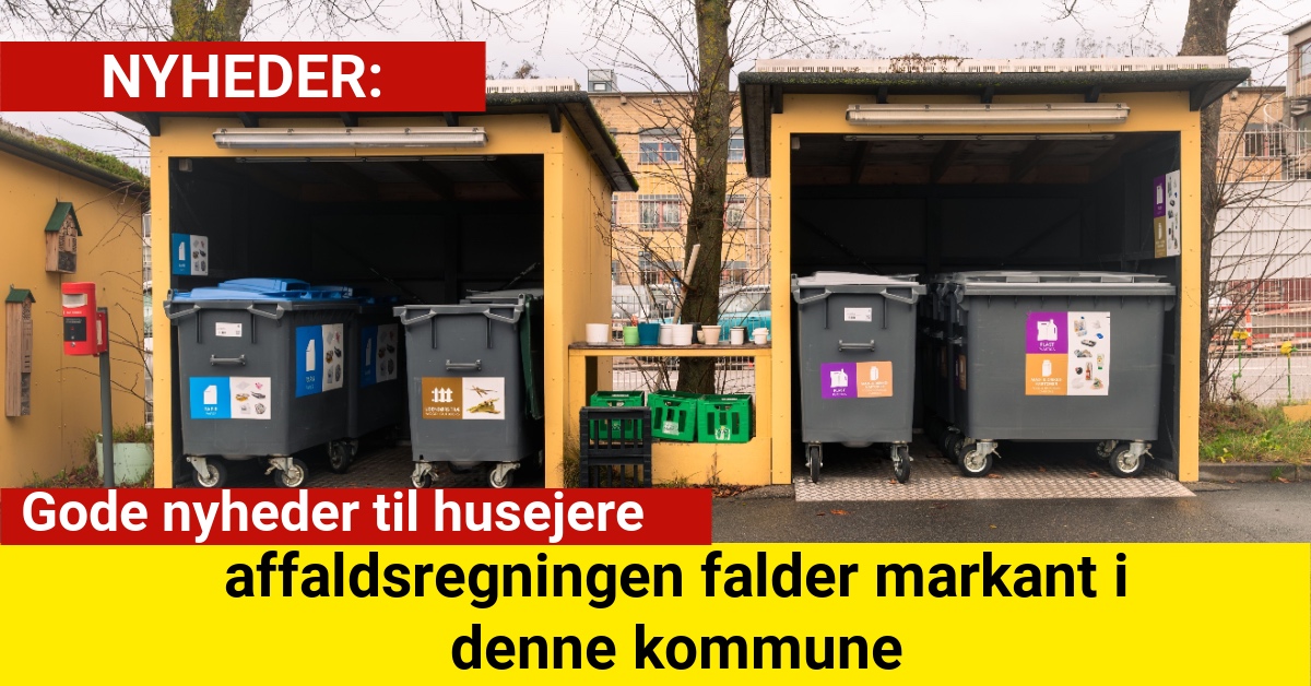 Gode nyheder til husejere – affaldsregningen falder markant i denne kommune