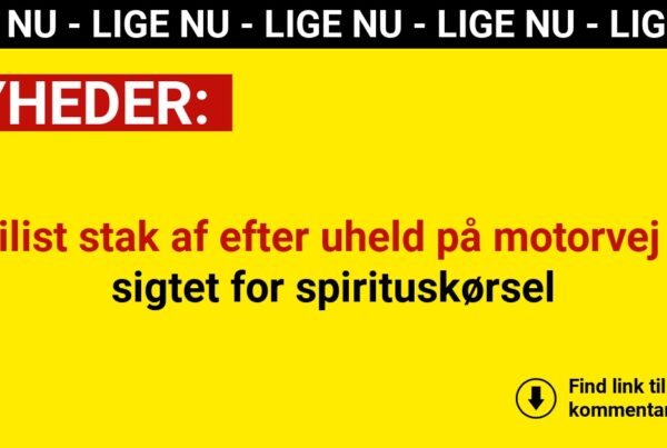 Bilist stak af efter uheld på motorvej – sigtet for spirituskørsel