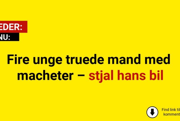 Fire unge truede mand med macheter – stjal hans bil