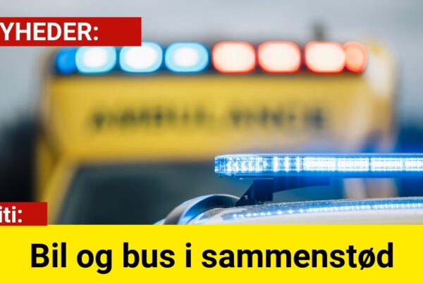 Bil og bus i sammenstød
