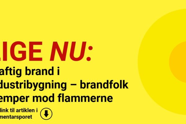 Kraftig brand i industribygning – brandfolk kæmper mod flammerne
