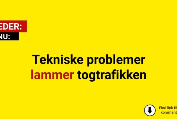 Tekniske problemer lammer togtrafikken