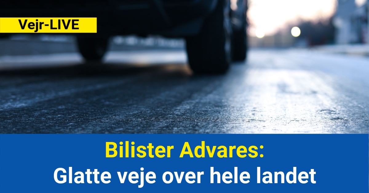 Bilister Advares: Glatte veje over hele landet